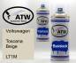 Preview: Volkswagen, Toscana Beige, LT1M: 400ml Sprühdose + 400ml Klarlack - Set, von ATW Autoteile West.